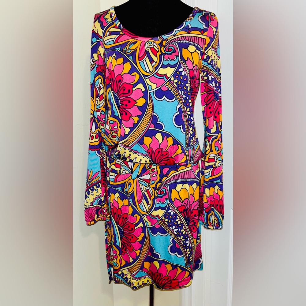 Vintage Lilly Pulitzer Multicolor Floral Patterned Dress